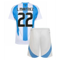 Maglie da calcio Argentina Lautaro Martinez #22 Prima Maglia Bambino Copa America 2024 Manica Corta (+ Pantaloni corti)
